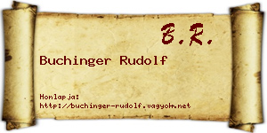 Buchinger Rudolf névjegykártya
